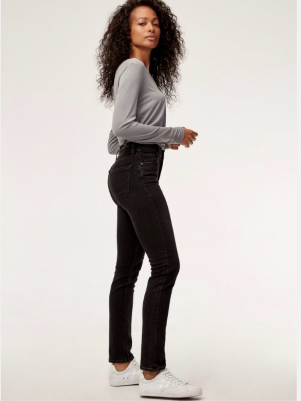 CITIZENS OF HUMANITY Harlow High Rise Slim Jeans Vintage Black Wash Size 25